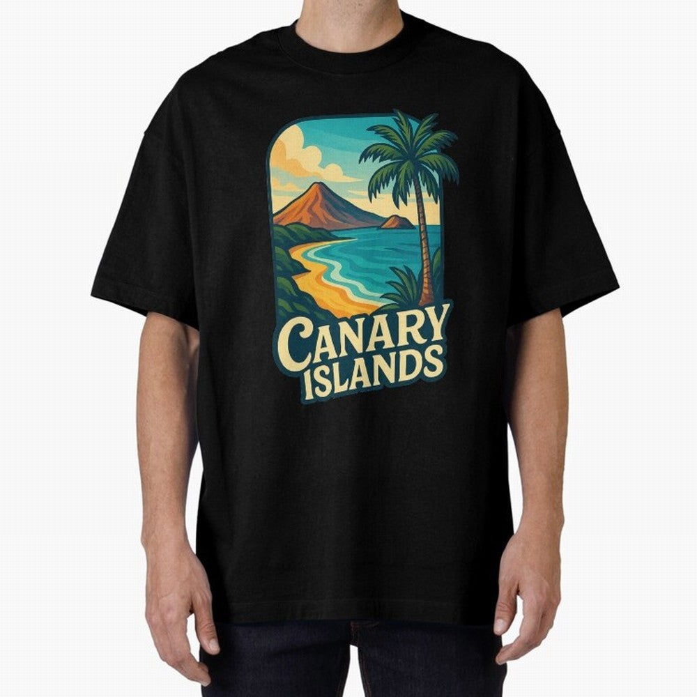 Tropical Shoreline of the Canary Islands Spain Oversized T-Shirt Treasure the FIFA World Cup 2026 Group Stage Journey through Neymar Highlights, Brazil Pride, Sports Nostalgia, International Competition, Famous Players and Unforgettable Victories;