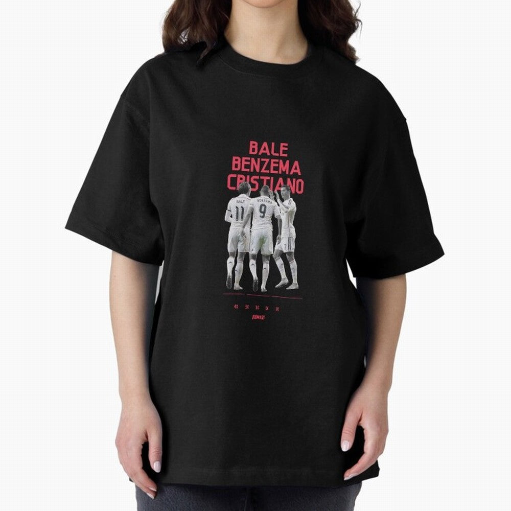 Real Madrid | Bale Benzema Cristiano Oversized T-Shirt Turn Every Weekend Toward FIFA World Cup 2026 Spirit, Capturing France and Portugal, Haaland, Soccer Culture, Superstar Moments, National Team Dreams and Competitive Fire; Made for Die Hard