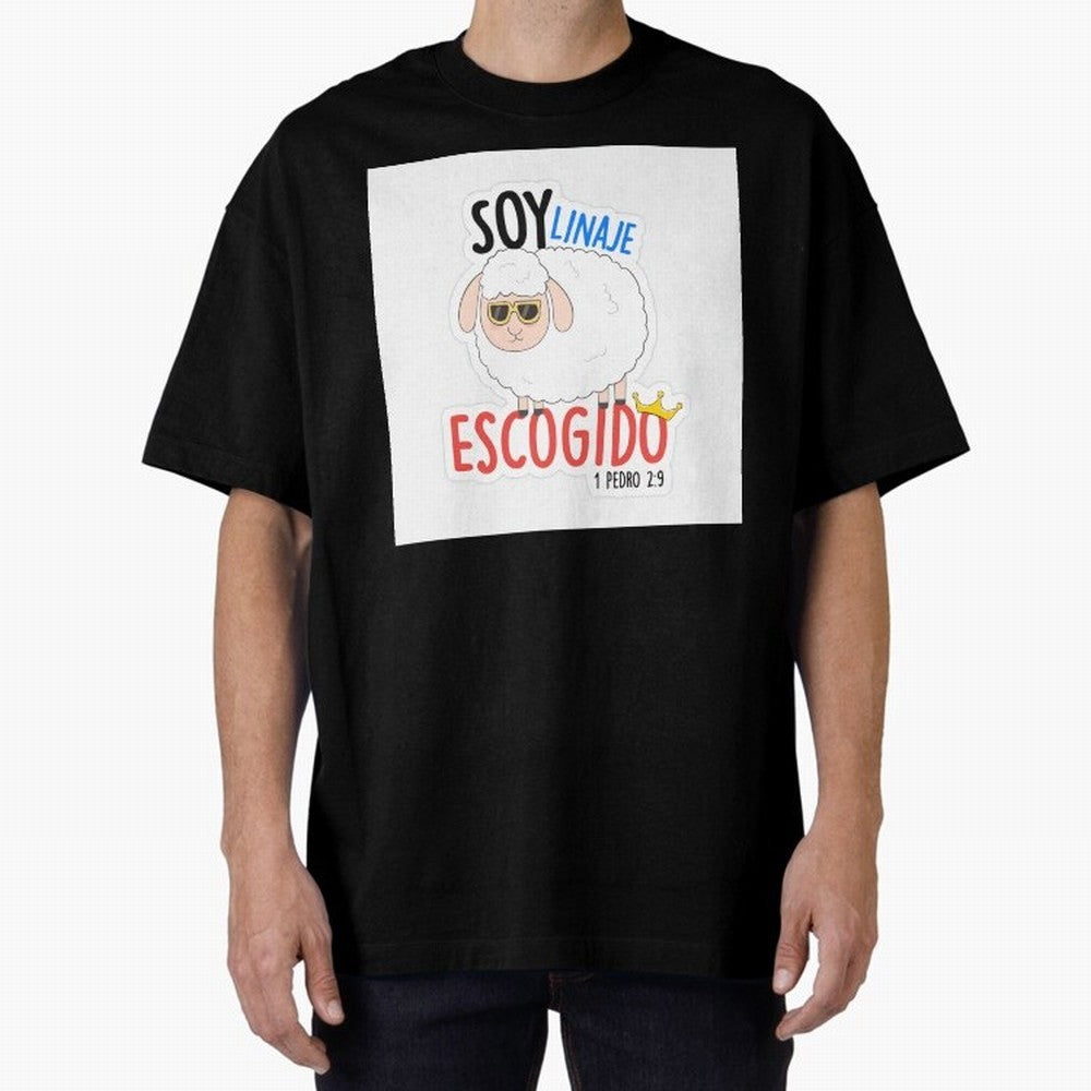 Soy Linaje Escogido - Sticker Cristiano Oversized T-Shirt Show Your Tournament Heart for FIFA World Cup 2026 for Fans of Messi and Argentina, France and Brazil, Bringing Tournament Hype, Historic Matchups, Family Viewing Parties and Global Sports