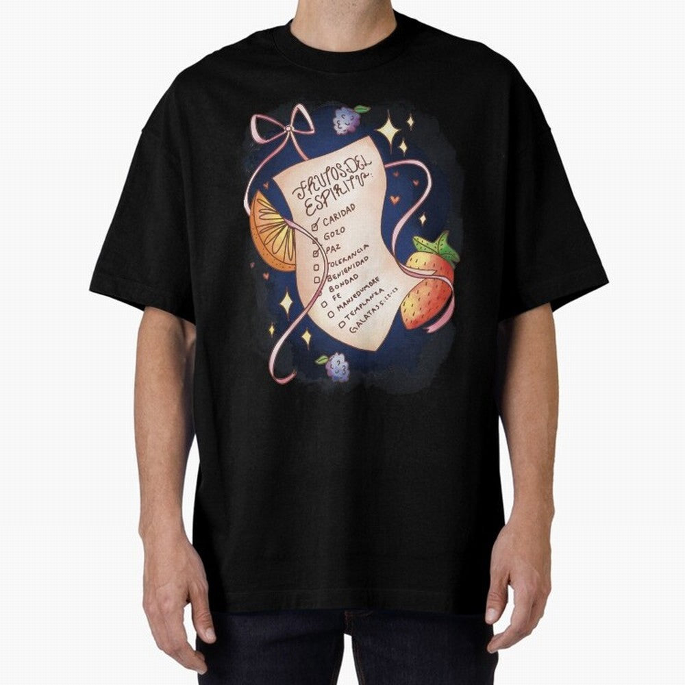 Chrisitian Frutos del Espiritu, Cristiano, Iglesia, Religioso Oversized T-Shirt Relive Legendary Nights from the FIFA World Cup 2026 USA Canada Mexico Journey through Haaland and Mbappe Highlights, Portugal, Spain and Germany Pride, Global