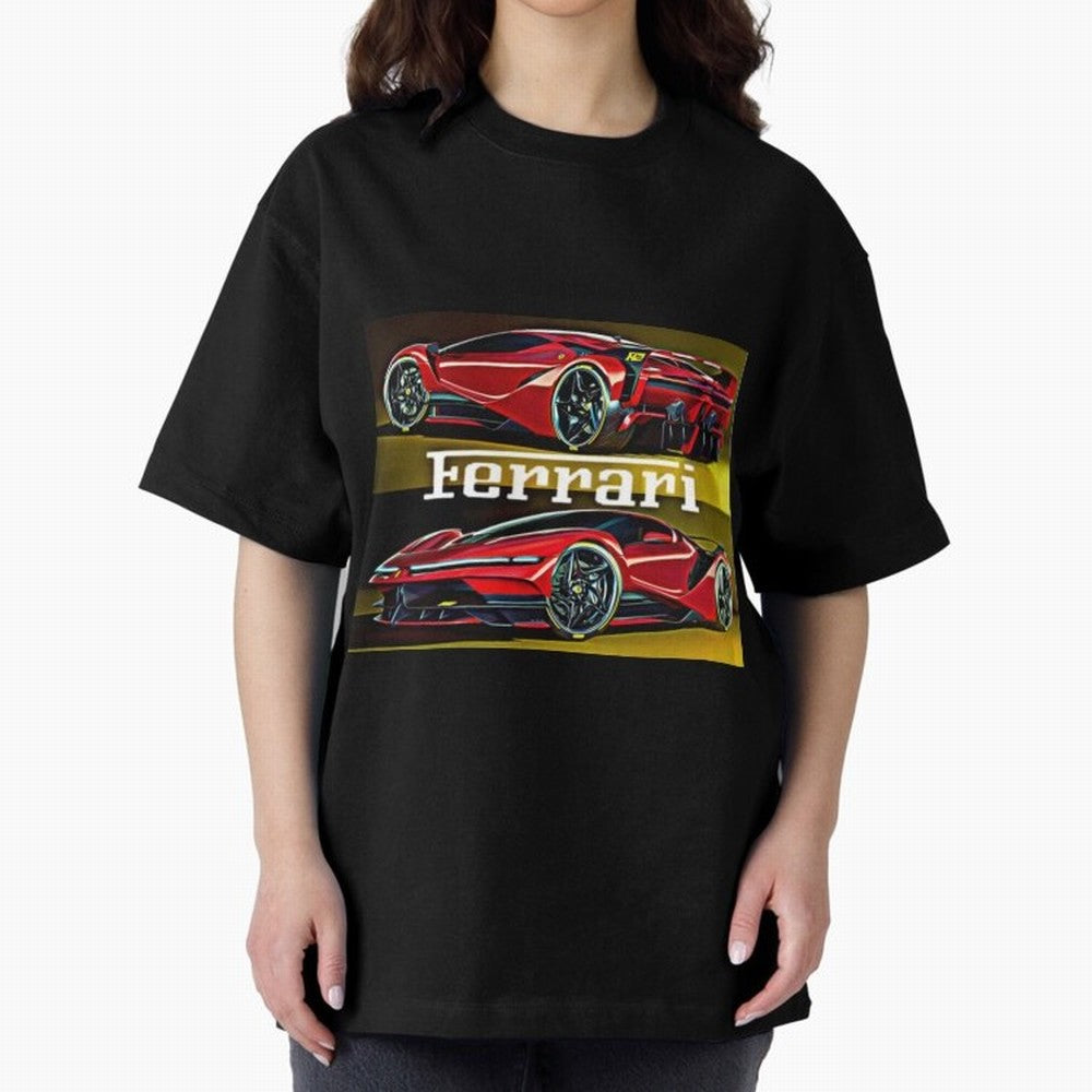 Ferarri F Concept Oversized T-Shirt Bring a Champion Mindset to Match Day Hype around FIFA World Cup 2026 USA Canada Mexico, Mbappe, Argentina, France and Brazil, Fan Favorite Moments, National Team Passion, Big Match Drama and Soccer History;