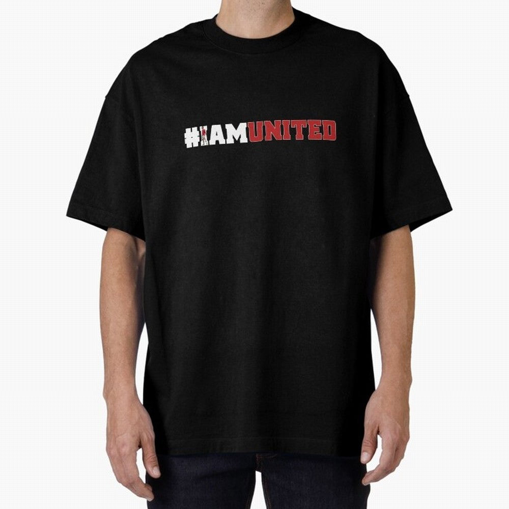 I am United Oversized T-Shirt Build Match Day Hype around FIFA World Cup 2026 Group Stage, Messi, CR7 and Mbappe, England, Supporter Pride, Iconic Celebrations, Legendary Names and Global Match Day Energy; Perfect for Fans, Collectors, Family