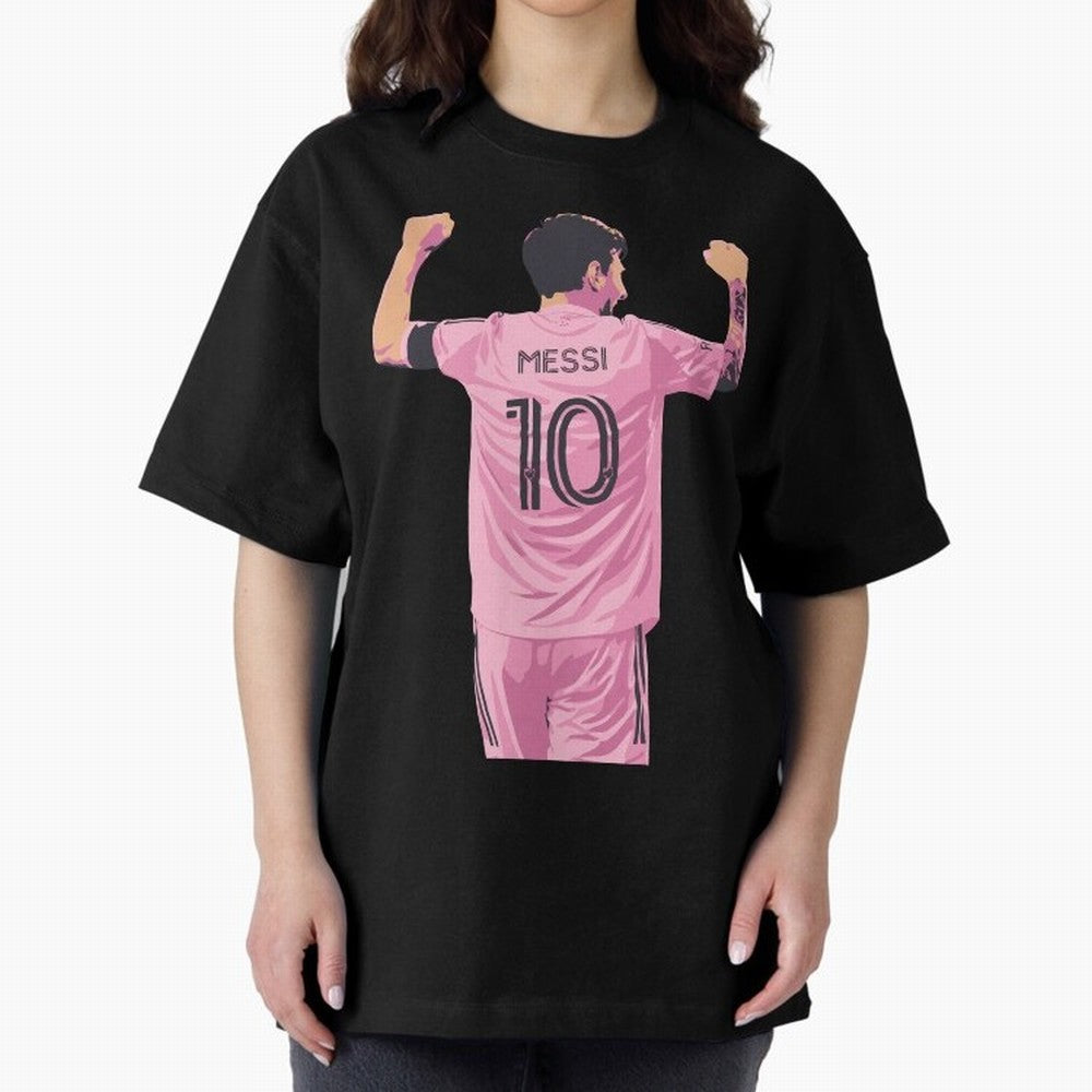 Lionel Messi Celebration Oversized T-Shirt Feel the FIFA World Cup 2026 Group Stage Journey through Haaland Highlights, Portugal Pride, Supporter Pride, Iconic Celebrations, Legendary Names and Global Match Day Energy; Ideal for Fans Who Follow