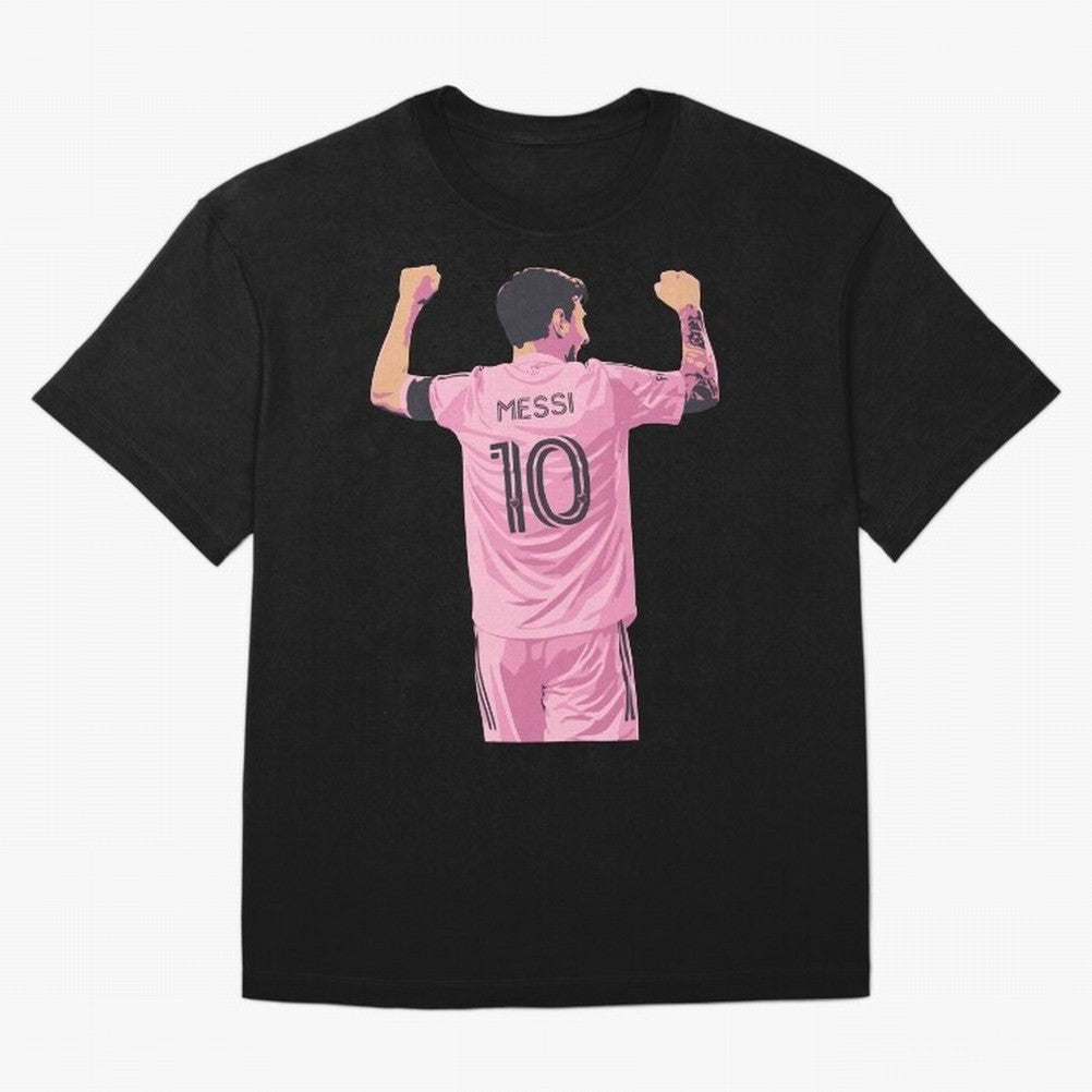 Lionel Messi Celebration Oversized T-Shirt Feel the FIFA World Cup 2026 Group Stage Journey through Haaland Highlights, Portugal Pride, Supporter Pride, Iconic Celebrations, Legendary Names and Global Match Day Energy; Ideal for Fans Who Follow
