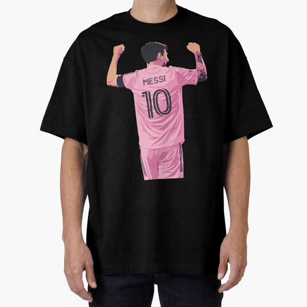 Lionel Messi Celebration Oversized T-Shirt Feel the FIFA World Cup 2026 Group Stage Journey through Haaland Highlights, Portugal Pride, Supporter Pride, Iconic Celebrations, Legendary Names and Global Match Day Energy; Ideal for Fans Who Follow