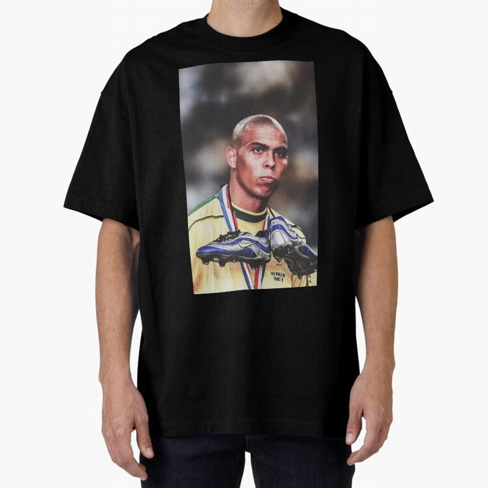 Ronaldo Luis Nazario de Lima Art Oversized T-Shirt Keep Football History Alive during FIFA World Cup 2026 Group Stage for Fans of Cristiano Ronaldo and France, Bringing Stadium Chants, National Pride, Trophy Dreams and Unforgettable Football