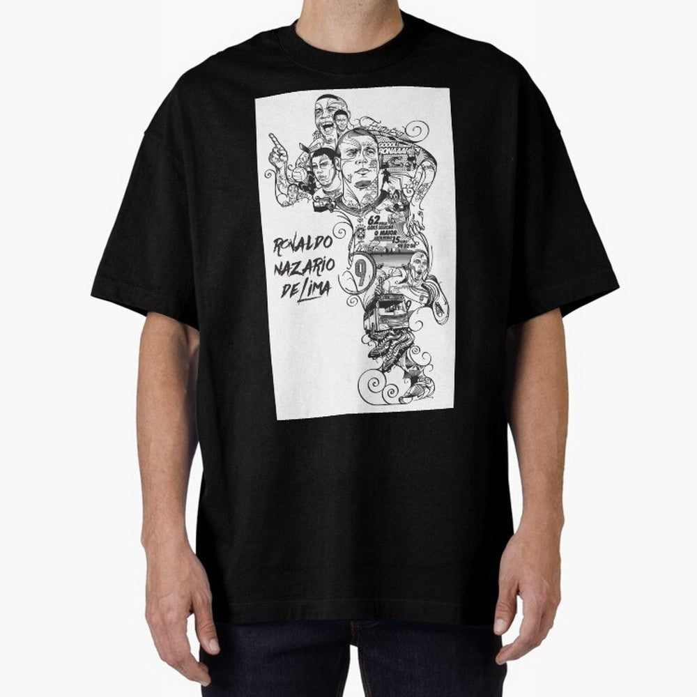 The R9 Era Oversized T-Shirt Discover FIFA World Cup 2026 for Fans of Haaland and Argentina, Bringing Global Supporter Spirit, Legendary Goals, National Colors and Tournament Celebration; Ideal for Passionate Fans Who Love Underdog Stories,