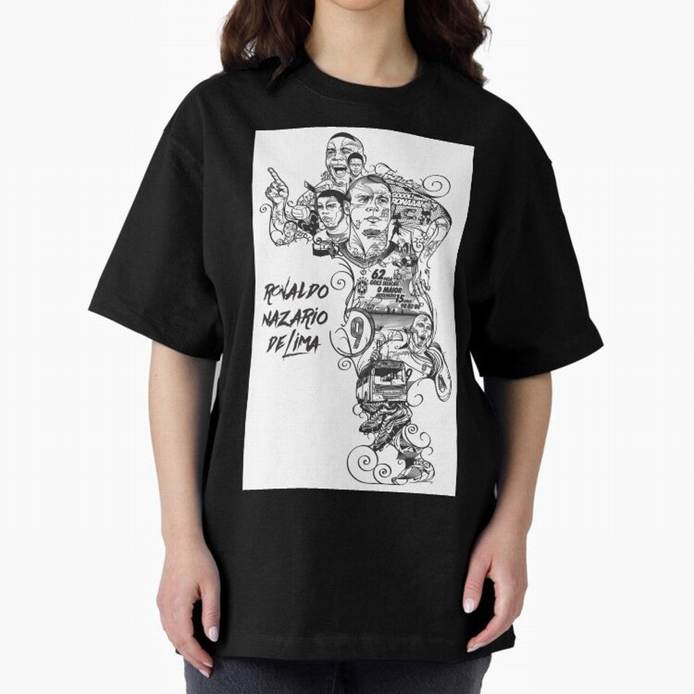 The R9 Era Oversized T-Shirt Discover FIFA World Cup 2026 for Fans of Haaland and Argentina, Bringing Global Supporter Spirit, Legendary Goals, National Colors and Tournament Celebration; Ideal for Passionate Fans Who Love Underdog Stories,