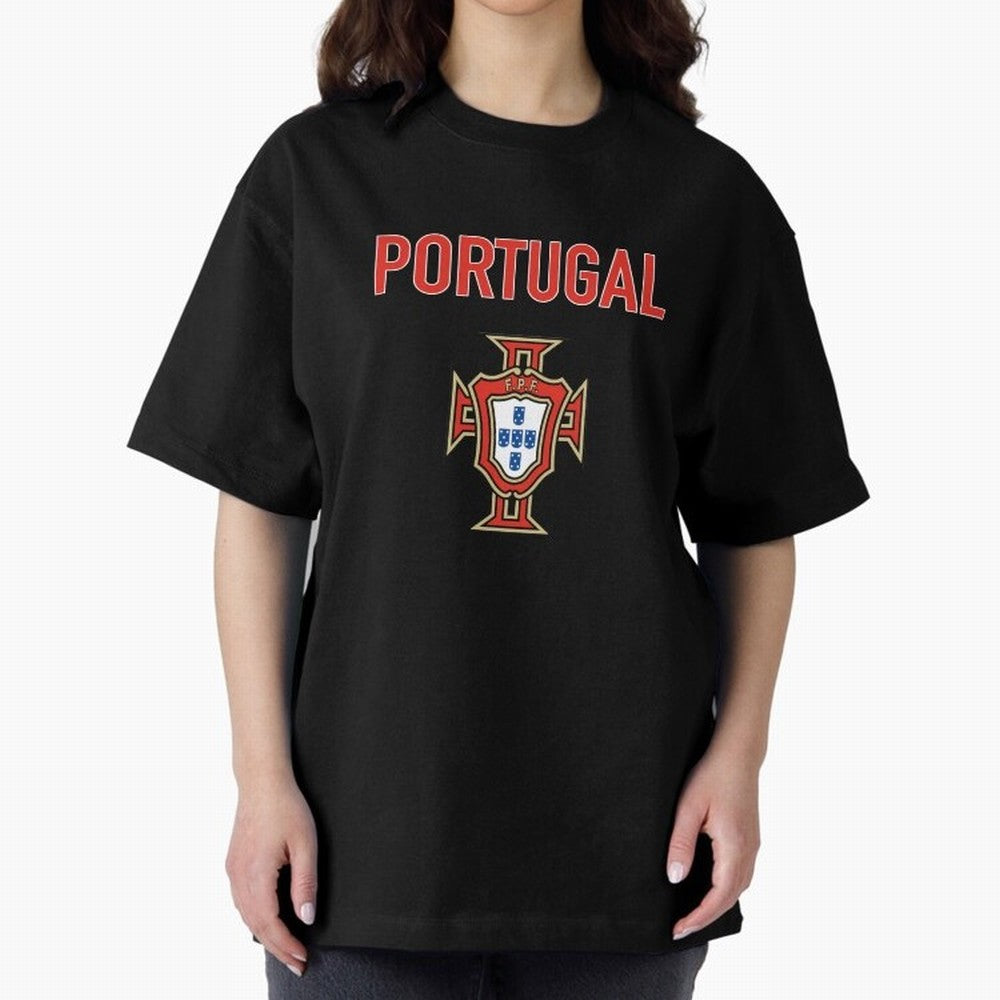 Portugal Oversized T-Shirt Show Championship Spirit for FIFA World Cup 2026 Group Stage Featuring Mbappe, France Energy, Worldwide Fan Energy, Dramatic Goals, Stadium Lights and Championship Celebrations; Ideal for Fans Who Follow Messi, Cristiano