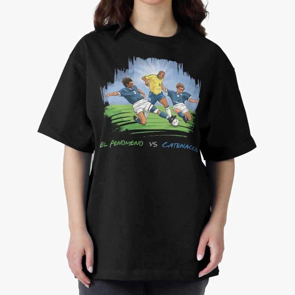 El Fenomeno Ronaldo Luis Nazario de Lima Oversized T-Shirt Live for the Drama of FIFA World Cup 2026 Group Stage for Fans of Cristiano Ronaldo, Haaland and CR7 and France, Bringing Retro Football Energy, Iconic Rivalries, Trophy Chase Drama and