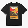 Brasil 1950 World Cup Oversized T-Shirt Feel the Heartbeat of FIFA World Cup 2026 USA Canada Mexico for Fans of Mbappe and Neymar and Spain and Netherlands, Bringing Game Day Rituals, Football Legends, Country Pride and the Road to the Final;