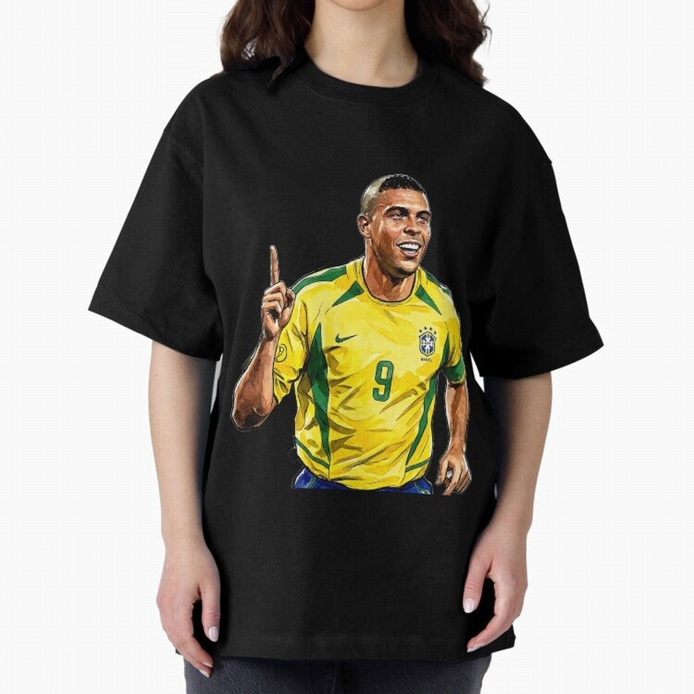 Ronaldo Fen?meno Oversized T-Shirt Embrace FIFA World Cup 2026 with Mbappe and Neymar, Spain Energy, Sports Nostalgia, International Competition, Famous Players and Unforgettable Victories; Made for Collectors Who Enjoy Iconic Players, Country