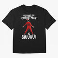 All I Want For Christmas Is Siuuu CR7 fans Xmas Christian Ronaldo Oversized T-Shirt Follow Every Goal of the FIFA World Cup 2026 Journey through Cristiano Ronaldo, Haaland and CR7 Highlights, Portugal, Spain and Germany Pride, Global Supporter