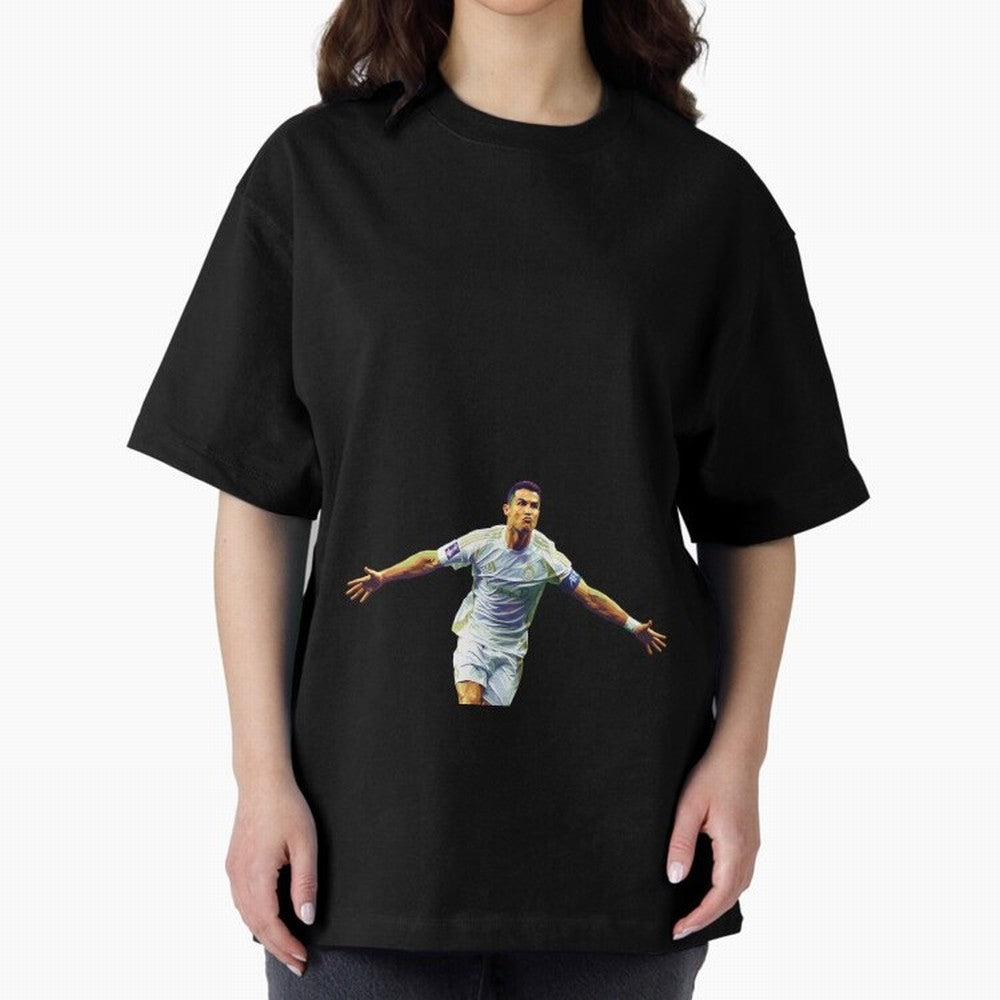 Ronaldo pop art Oversized T-Shirt Bring FIFA World Cup 2026 Highlighting Messi, CR7 and Mbappe, Argentina Energy, Stadium Chants, National Pride, Trophy Dreams and Unforgettable Football Memories; Made for Die Hard Supporters, Soccer Lovers, Game