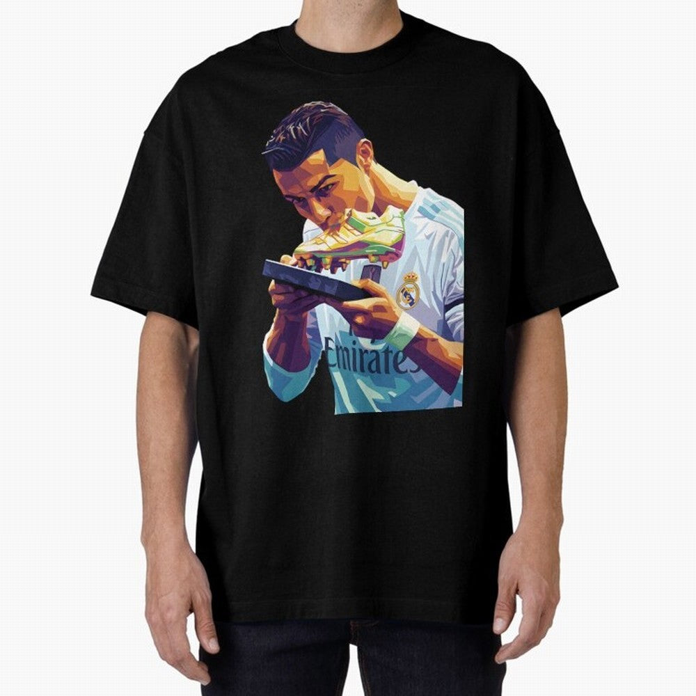 Ronaldo pop art Oversized T-Shirt Bring Bold Fan Energy to FIFA World Cup 2026 USA Canada Mexico for Fans of CR7 and Spain, Bringing Football History, Final Match Energy, Crowd Noise and Once in a Lifetime Moments; Ideal for Fans Who Follow Messi,