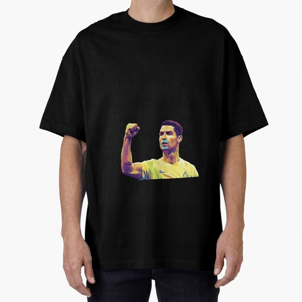 Ronaldo pop art Oversized T-Shirt Experience the Global Stage of the FIFA World Cup 2026 USA Canada Mexico Journey through CR7 Highlights, Portugal, Spain and Germany Pride, Classic Soccer Heritage, Championship Pressure, Fan Loyalty and