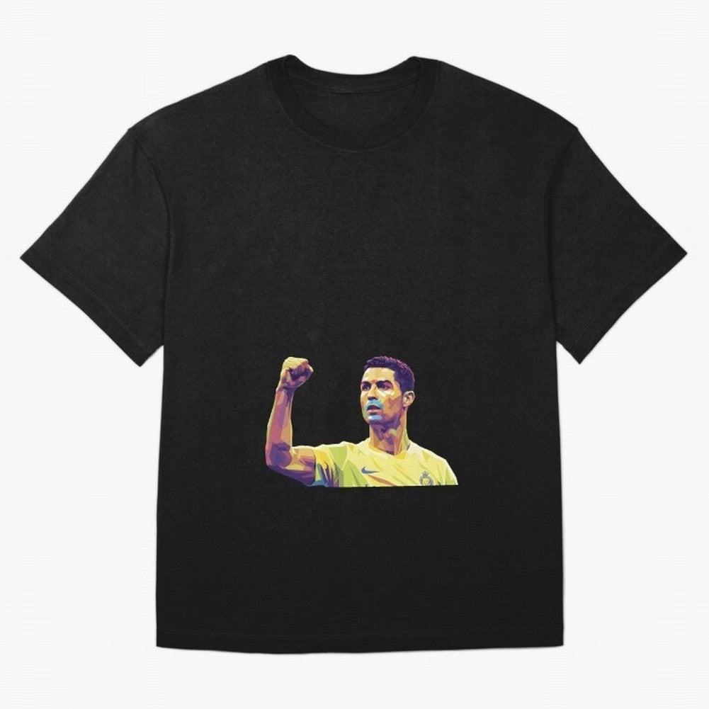 Ronaldo pop art Oversized T-Shirt Experience the Global Stage of the FIFA World Cup 2026 USA Canada Mexico Journey through CR7 Highlights, Portugal, Spain and Germany Pride, Classic Soccer Heritage, Championship Pressure, Fan Loyalty and