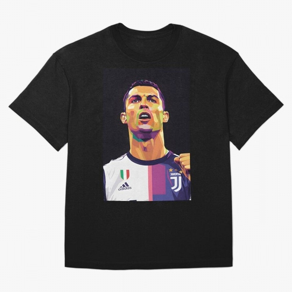 Ronaldo pop art Oversized T-Shirt Celebrate Soccer Greatness during Match Day Hype around FIFA World Cup 2026, CR7 and Messi, Portugal, Spain and Germany, Vintage Soccer Flavor, Modern Football Stars, National Flags and Final Night Emotion; Made
