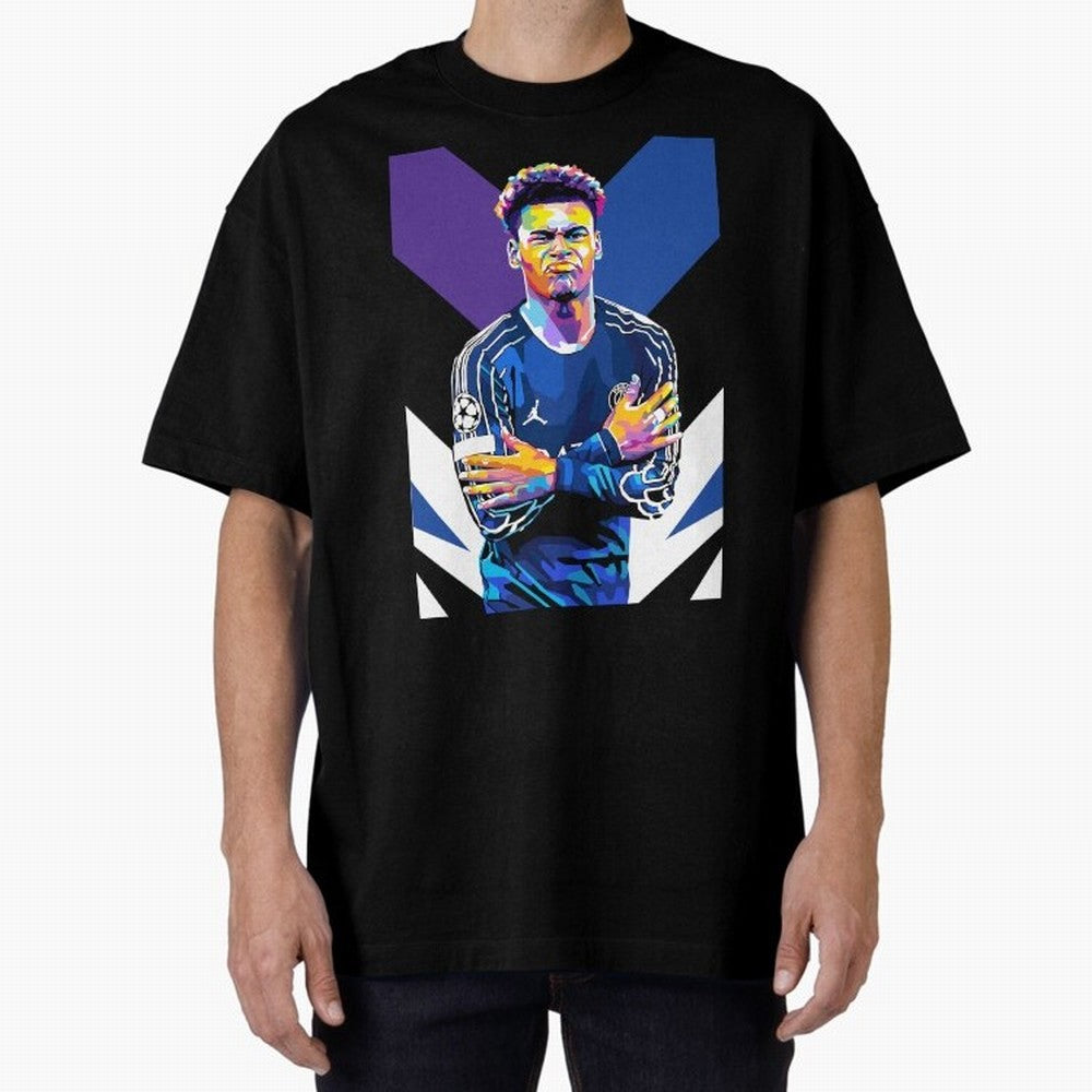 Desire Doue in WPAP Style Oversized T-Shirt Show Love for Legendary Goals in Match Day Hype around FIFA World Cup 2026, Haaland and Mbappe, Germany, Stadium Chants, National Pride, Trophy Dreams and Unforgettable Football Memories; Perfect for