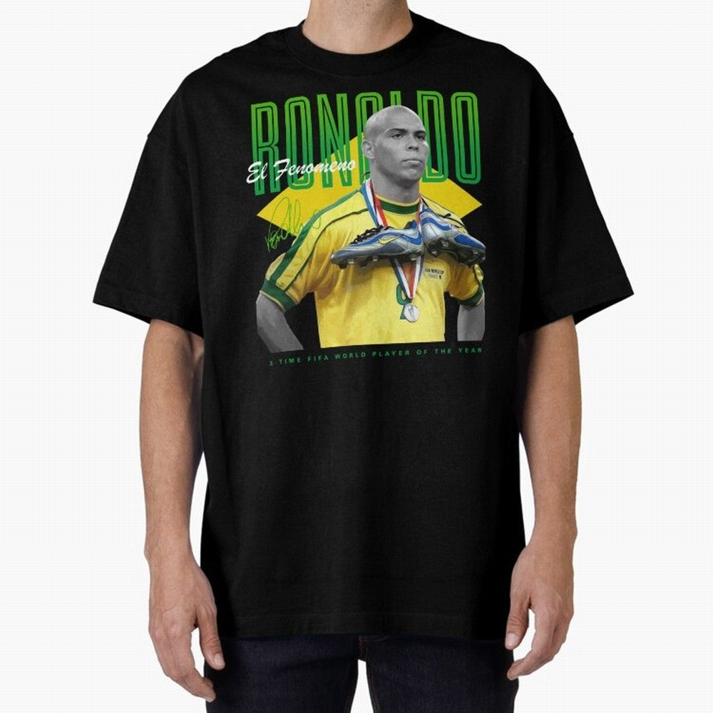 Ronaldo 3 Time Fifa World Player Of The Year Oversized T-Shirt Celebrate Fan Favorites in the FIFA World Cup 2026 Journey through Haaland and Mbappe Highlights, Portugal Pride, Game Day Rituals, Football Legends, Country Pride and the Road to the