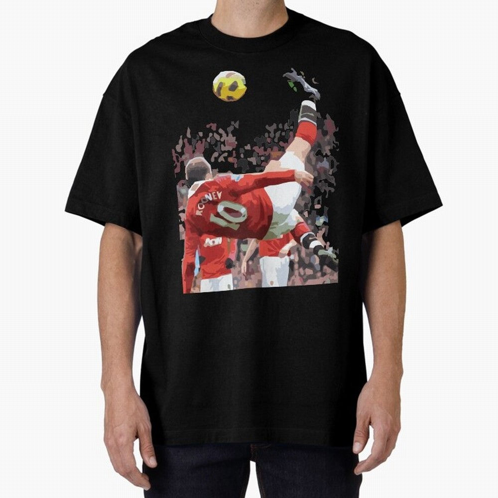 WAYNE ROONEY Oversized T-Shirt Support FIFA World Cup 2026 Group Stage Filled with CR7, France and Portugal Energy, Football Festival Excitement, Trophy Ambitions, Country Rivalries and Star Player Buzz; Created for Match Day Parties, Soccer Gifts,