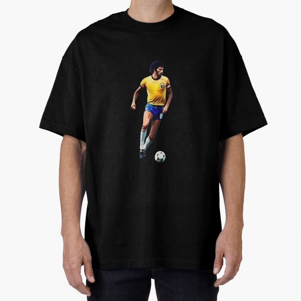 Legends of The Beautiful Game Cartoon Collection Legends Socrates Cartoon Artwork9 Oversized T-Shirt Celebrate Global Football Passion for FIFA World Cup 2026, Featuring Neymar, Haaland and Cristiano Ronaldo, France, Goal Celebration Energy,