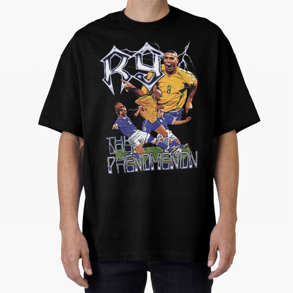 R9, The Phenomenon Oversized T-Shirt Mark Global Football Passion for FIFA World Cup 2026 Group Stage, Celebrating Messi, CR7 and Mbappe, Portugal, Spain and Germany, Game Day Rituals, Football Legends, Country Pride and the Road to the Final;