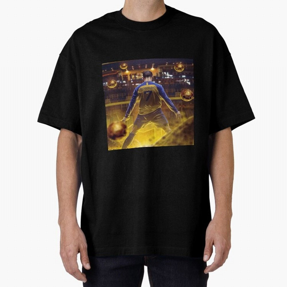 Ronaldo al nassr Oversized T-Shirt Bring Supporter Culture to FIFA World Cup 2026 Spirit, Highlighting Spain, Messi and Cristiano Ronaldo, Retro Football Energy, Iconic Rivalries, Trophy Chase Drama and Stadium Atmosphere; Perfect for People Who