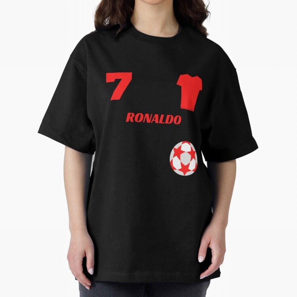 Ronaldo 7 - Man U Back to Manchester Oversized T-Shirt Join the Global Buzz around Match Day Hype around FIFA World Cup 2026 Group Stage, Haaland, England, Vintage Soccer Flavor, Modern Football Stars, National Flags and Final Night Emotion; Ideal