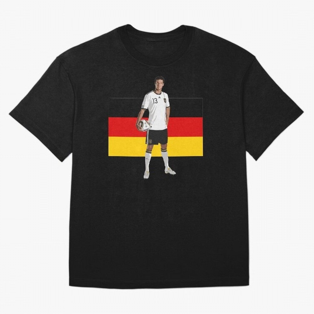 Michael Ballack - German Football Legend Oversized T-Shirt Turn Up for Global Football Passion for FIFA World Cup 2026 USA Canada Mexico, Connected to Haaland and Mbappe, Spain and Netherlands, Football History, Final Match Energy, Crowd Noise and