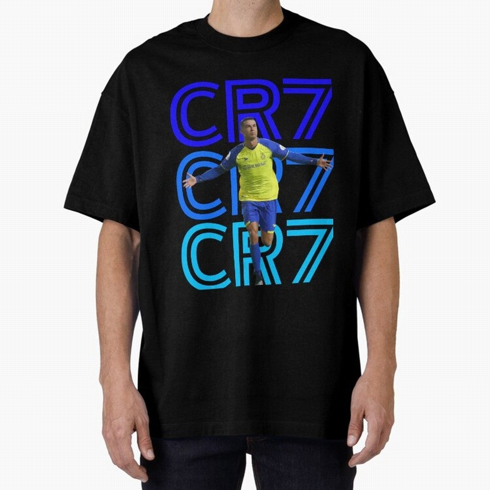 Christiano Ronaldo CR7 Oversized T-Shirt Feel Global Football Passion for FIFA World Cup 2026, Celebrating Messi, Neymar and Mbappe, Brazil, Match Day Excitement, Supporter Culture, Golden Goals and Global Football Passion; Built for Supporters