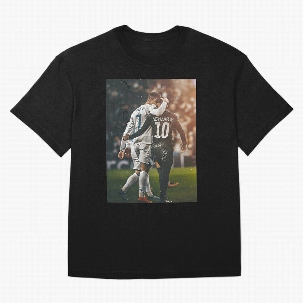 Neymar and Ronaldo Poster	 Oversized T-Shirt Celebrate Football Dreams Across Global Football Passion for FIFA World Cup 2026 Group Stage, Centered on Haaland, Portugal, Global Supporter Spirit, Legendary Goals, National Colors and Tournament
