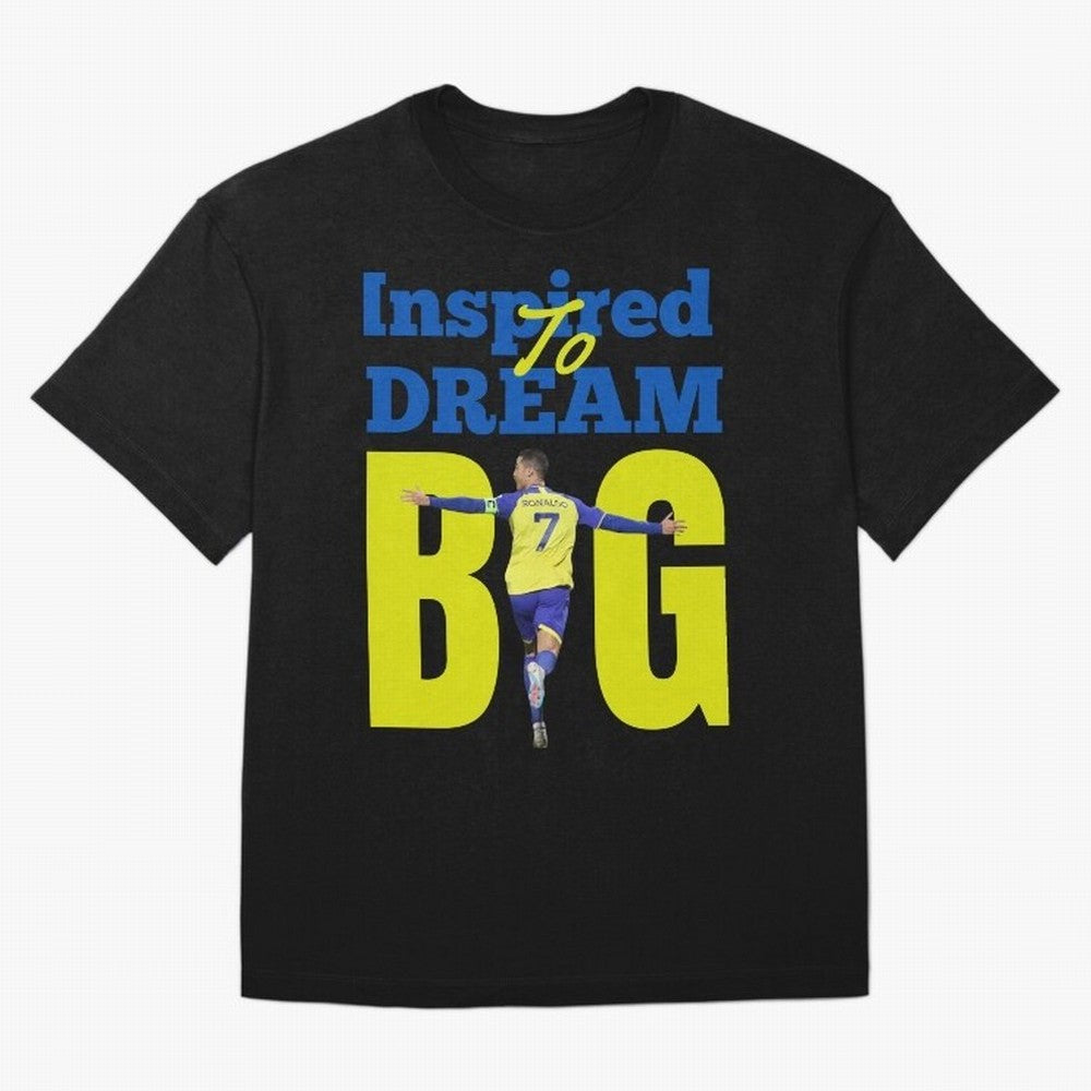 Inspired To Dream Big Oversized T-Shirt Get Ready for Global Football Passion for FIFA World Cup 2026 USA Canada Mexico, Driven by Messi, Neymar and Mbappe, England, France and Netherlands, Match Day Excitement, Supporter Culture, Golden Goals and