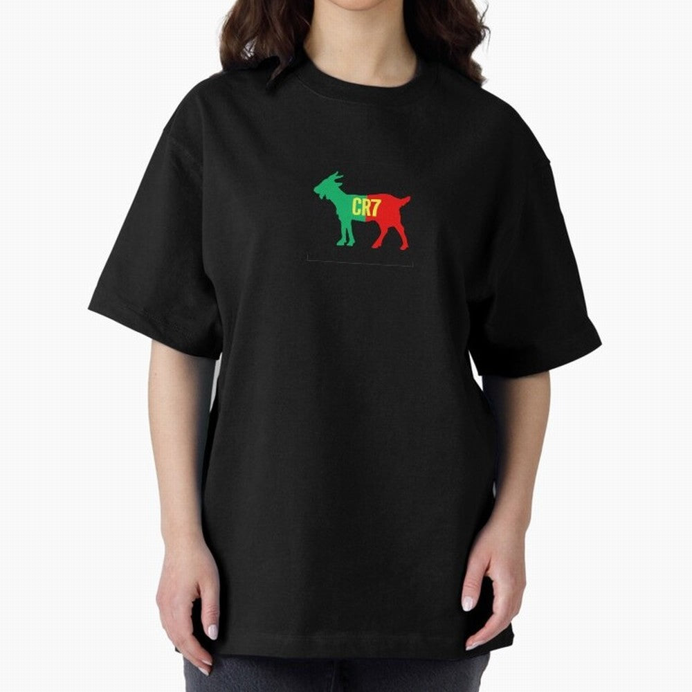 CR7 GOAT - Cristiano Ronaldo Oversized T-Shirt Stand Out with Spirit from the FIFA World Cup 2026 Group Stage Journey through Neymar Highlights, Spain and Netherlands Pride, Classic Soccer Heritage, Championship Pressure, Fan Loyalty and