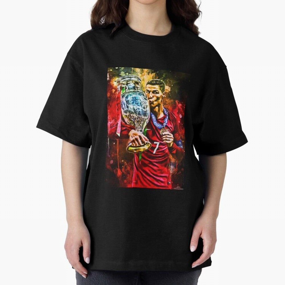 Christiano Ronaldo Oversized T-Shirt Bring Stadium Energy to Global Football Passion for FIFA World Cup 2026, Celebrating CR7 and Messi, Spain and Netherlands, Champion Mindset, Group Stage Buzz, Knockout Tension and Passionate Fan Culture; Great