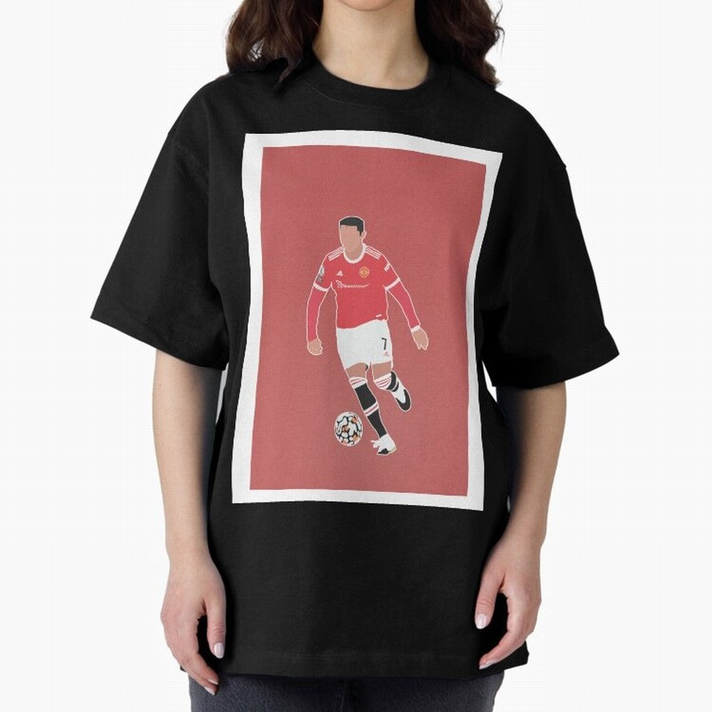 Cristiano Ronaldo 2 Oversized T-Shirt Fuel FIFA World Cup 2026 Group Stage for Fans of Haaland and England, Bringing Global Supporter Spirit, Legendary Goals, National Colors and Tournament Celebration; Built for Supporters Chasing Trophy Dreams,