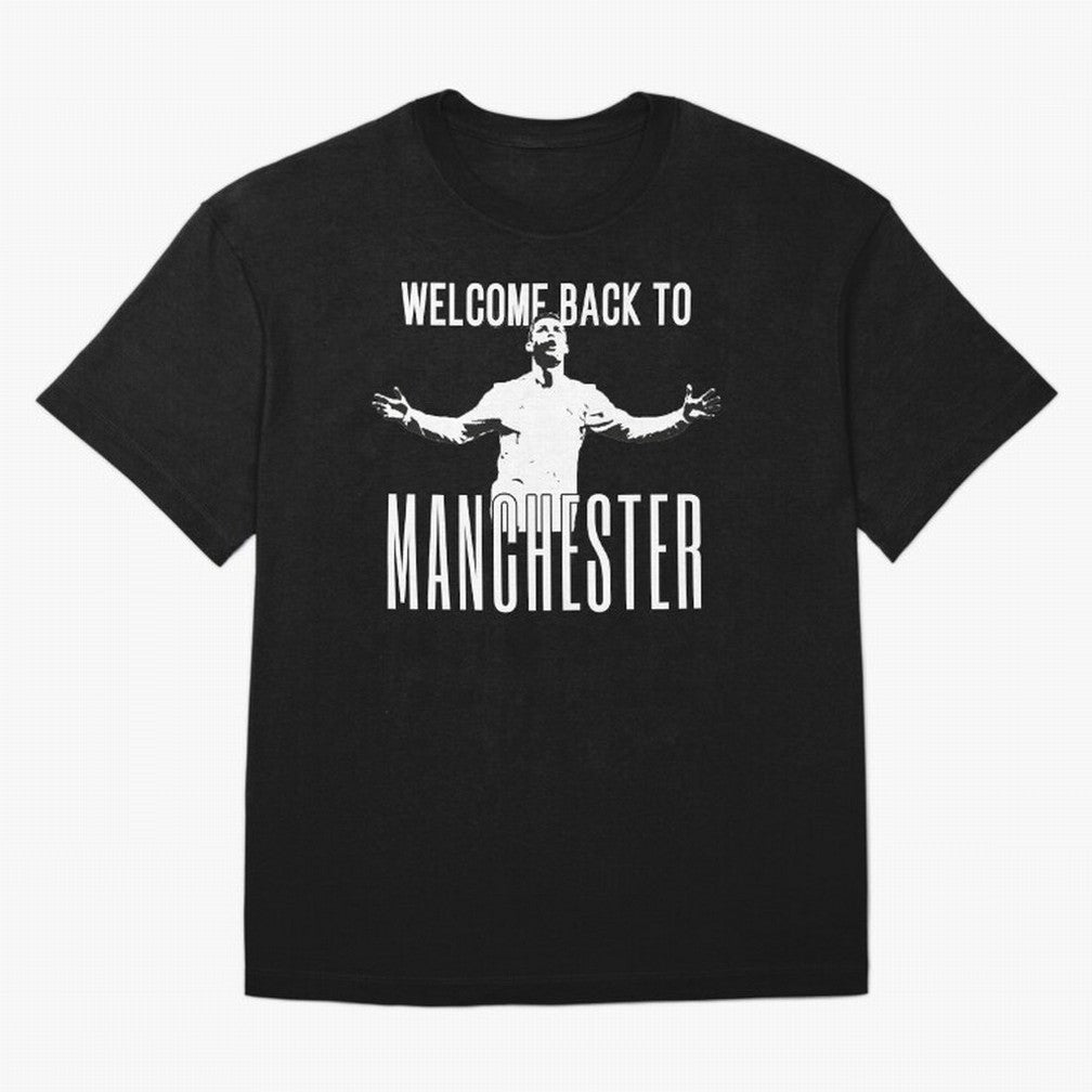 Welcome back to Manchester Ronaldo Oversized T-Shirt Relive Legendary Nights from FIFA World Cup 2026 Group Stage Inspired by Messi, Neymar and Mbappe, France and Portugal Energy, Match Day Excitement, Supporter Culture, Golden Goals and Global
