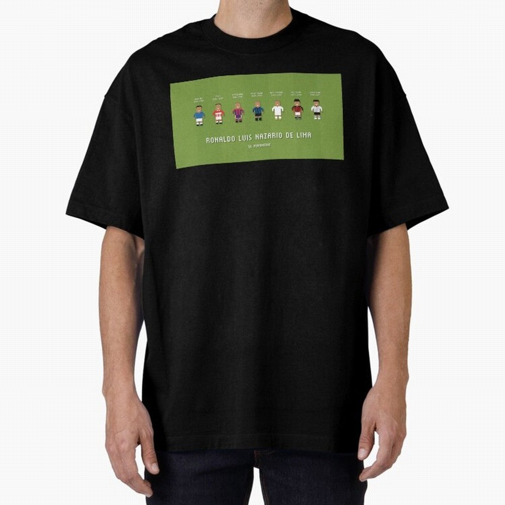 Ronaldo R9 Clubs Oversized T-Shirt Back the Journey through Global Football Passion for FIFA World Cup 2026 Group Stage, Built around Messi, England, France and Netherlands, Global Supporter Spirit, Legendary Goals, National Colors and Tournament