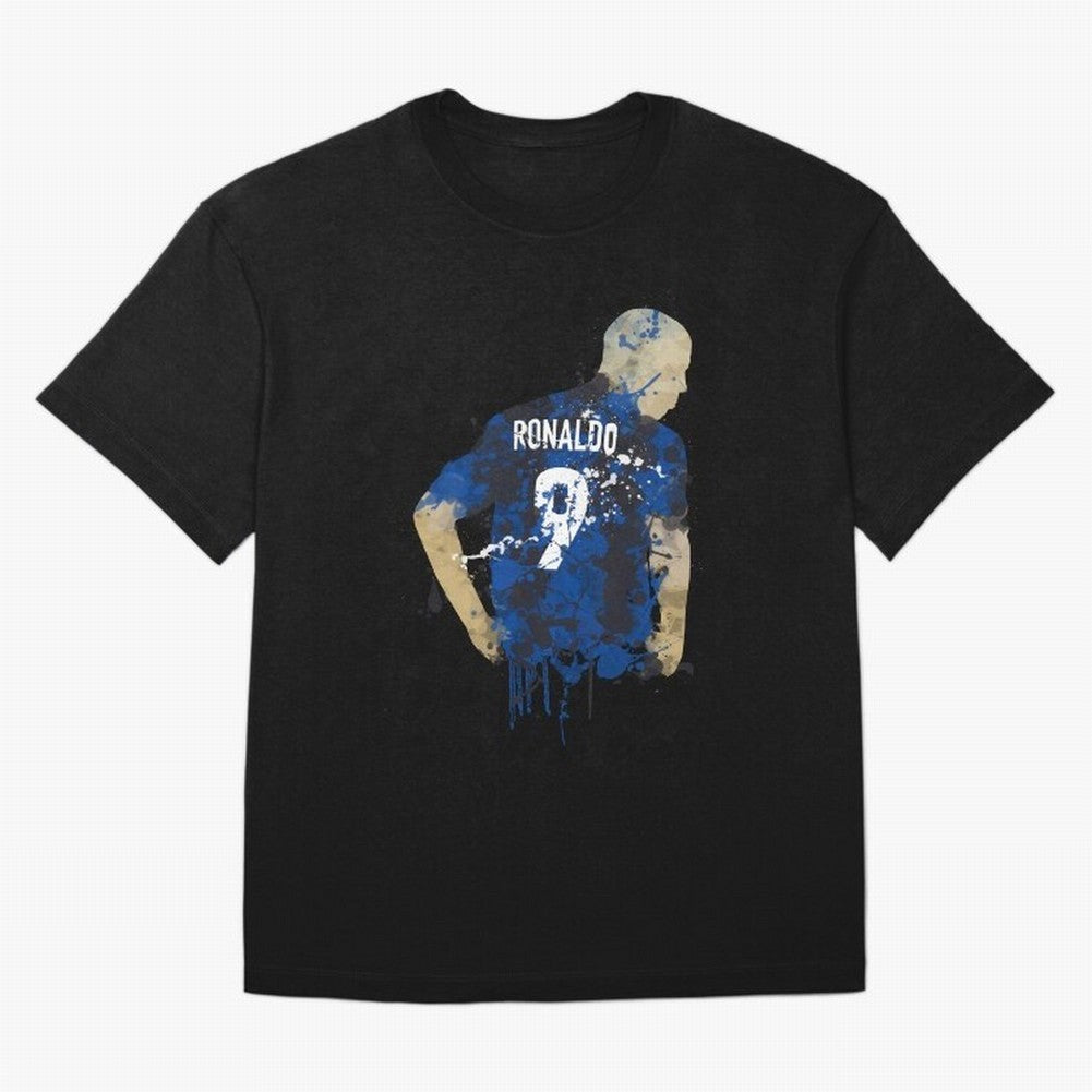 Ronaldo Number 9 Art Oversized T-Shirt Celebrate Global Passion for FIFA World Cup 2026 Spirit, Filled with Brazil, Neymar, Stadium Memories, Football Loyalty, International Chants and Championship Tradition; Made for Die Hard Supporters, Soccer