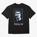 Ronaldo holographic Style Portrait art illustration Oversized T-Shirt Celebrate Classic Football Spirit in FIFA World Cup 2026 USA Canada Mexico Spirit, with Spain and Netherlands, Messi and Cristiano Ronaldo, Supporter Pride, Iconic Celebrations,