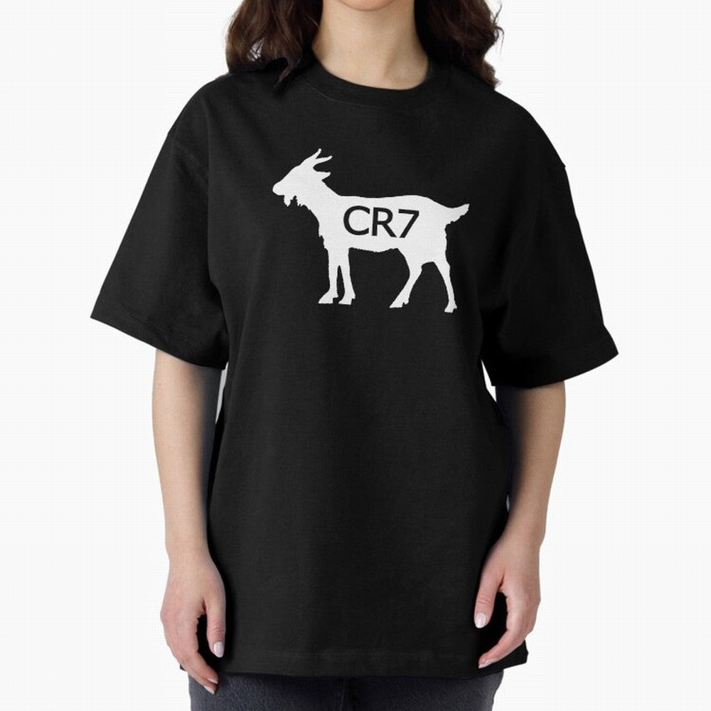 CR7 GOAT Oversized T-Shirt Follow the Road to FIFA World Cup 2026 Featuring Cristiano Ronaldo, Haaland and CR7, England, France and Netherlands Energy, Goal Celebration Energy, Supporter Heritage, Football Icons and Worldwide Tournament Joy; Great