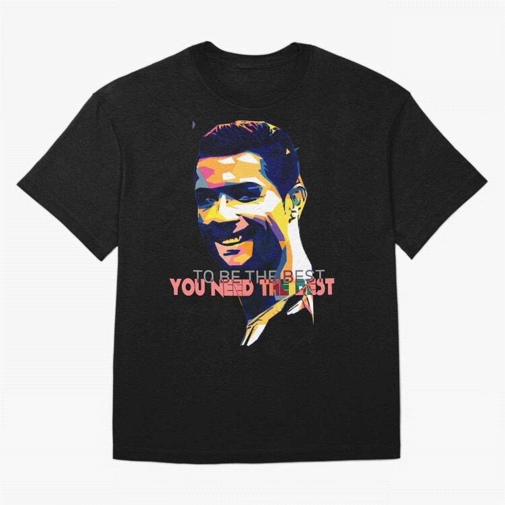 Cristiano Ronaldo To be the best, you need the best Quote Pop art Oversized T-Shirt Bring Trophy Dreams to FIFA World Cup 2026 USA Canada Mexico for Fans of Messi and Cristiano Ronaldo and France, Bringing Global Supporter Spirit, Legendary Goals,