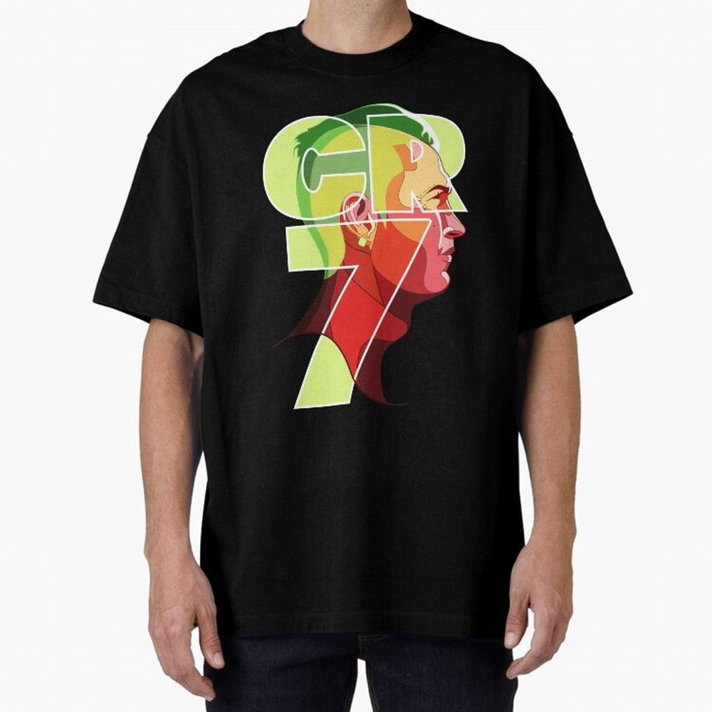 CR7 Football Legend ¨C Cristiano Ronaldo Inspired Design for True Fans Oversized T-Shirt Carry the Dream of FIFA World Cup 2026 Spirit, Highlighting Germany, Haaland, Worldwide Fan Energy, Dramatic Goals, Stadium Lights and Championship