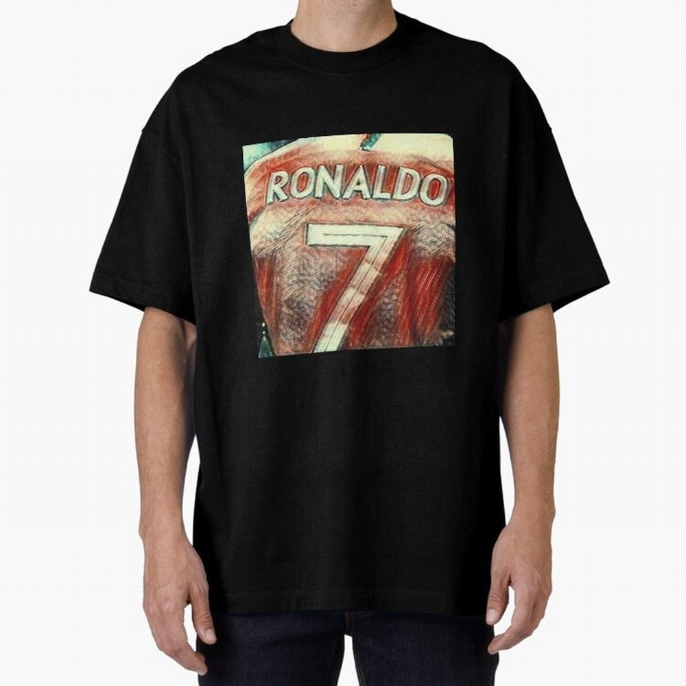 CR7 Oversized T-Shirt Represent Football Lovers during FIFA World Cup 2026 USA Canada Mexico for Fans of Mbappe and Brazil, Bringing Supporter Pride, Iconic Celebrations, Legendary Names and Global Match Day Energy; Ideal for Football Dads,