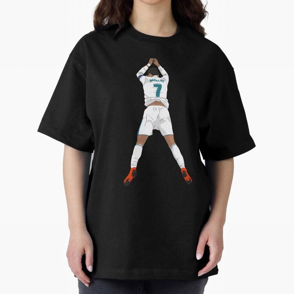 Cristiano Ronaldo Iconic Celebration Oversized T-Shirt Stand with the FIFA World Cup 2026 Group Stage Journey through Cristiano Ronaldo Highlights, Argentina Pride, Sports Nostalgia, International Competition, Famous Players and Unforgettable