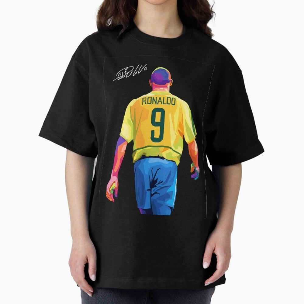 Ronaldo Nazario Oversized T-Shirt Celebrate the Stars of FIFA World Cup 2026 USA Canada Mexico Spirit, Centered on Portugal, Spain and Germany, Messi, Football History, Final Match Energy, Crowd Noise and Once in a Lifetime Moments; Perfect for