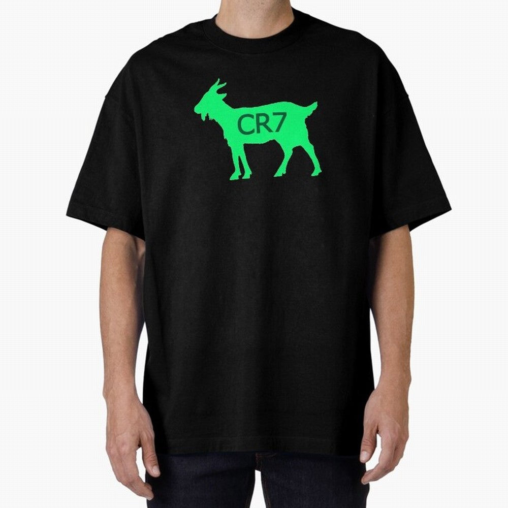 CR7 GOAT Saudi Arabia Green Oversized T-Shirt Celebrate Rivalries and Pride in FIFA World Cup 2026 Group Stage for Fans of Messi and Brazil, Bringing Football Passion, Legendary Performances, Festival Vibes and Supporter Community; Ideal for Fans