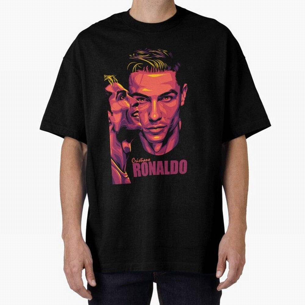 Cristiano Ronaldo Glow in the Dark Oversized T-Shirt Cheer through Every Moment of Global Football Passion for FIFA World Cup 2026, Driven by Mbappe, Brazil, Portugal and Argentina, Goal Celebration Energy, Supporter Heritage, Football Icons and