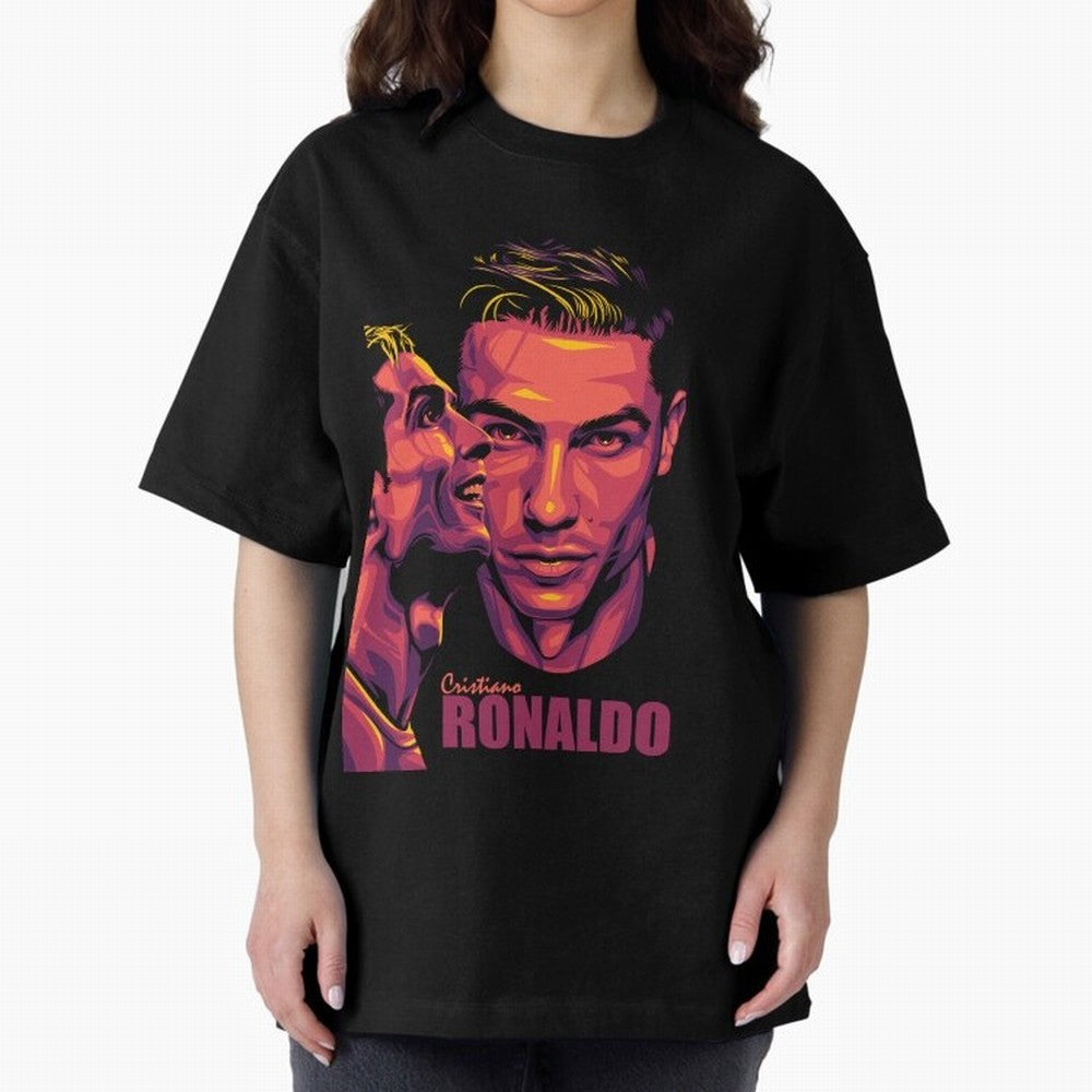 Cristiano Ronaldo Glow in the Dark Oversized T-Shirt Cheer through Every Moment of Global Football Passion for FIFA World Cup 2026, Driven by Mbappe, Brazil, Portugal and Argentina, Goal Celebration Energy, Supporter Heritage, Football Icons and