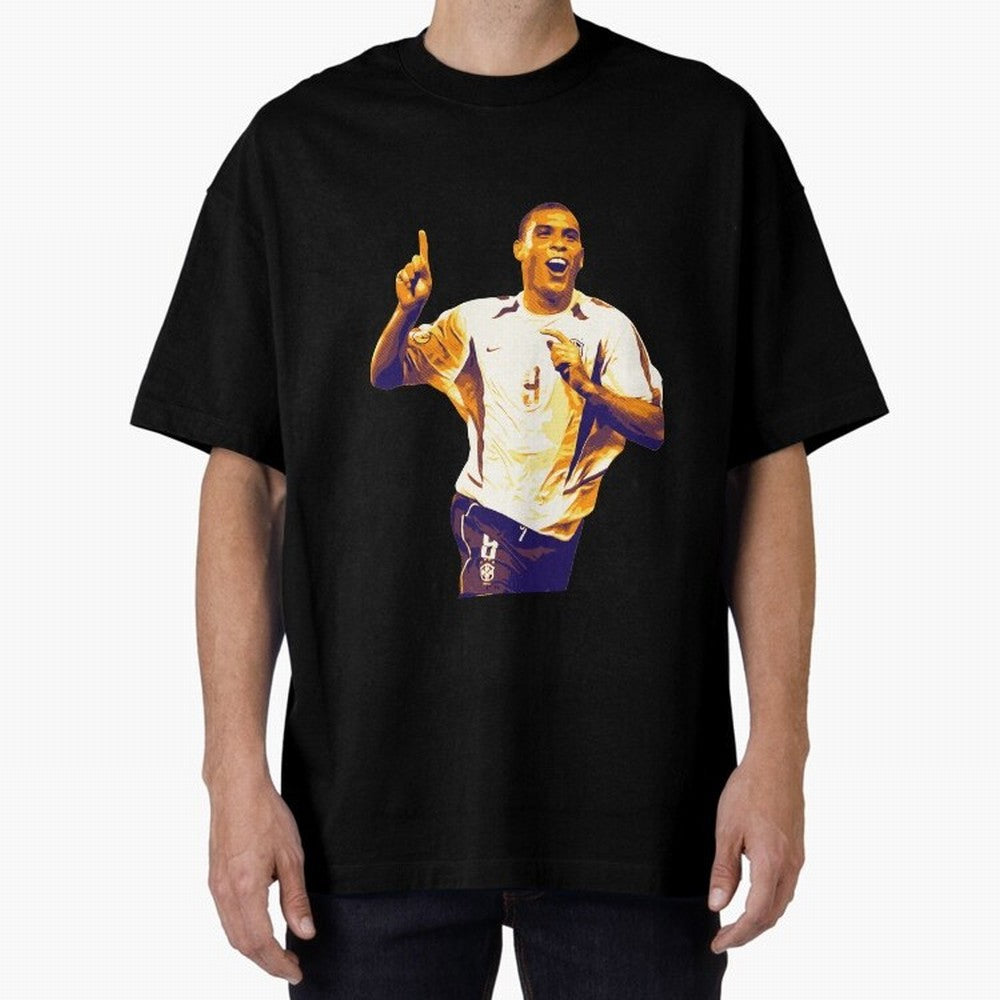 Ronaldo Naz¨¢rio brazil team Oversized T-Shirt Make Every Kick Count in FIFA World Cup 2026 Centered on Haaland, Brazil, Portugal and Argentina Energy, Supporter Pride, Iconic Celebrations, Legendary Names and Global Match Day Energy; Made for
